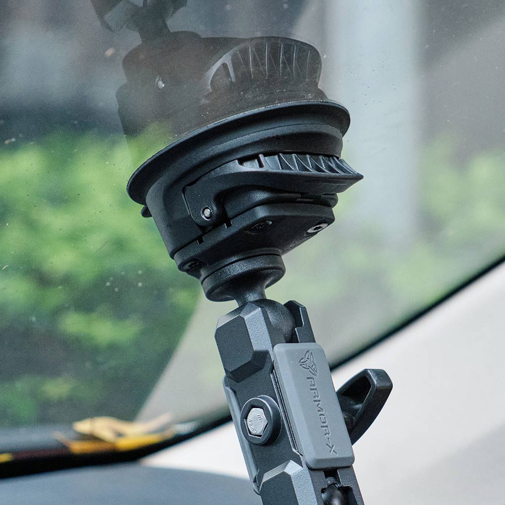 P23K | Heavy-Duty Strong Suction Cup Mount | ONE-LOCK for Phone