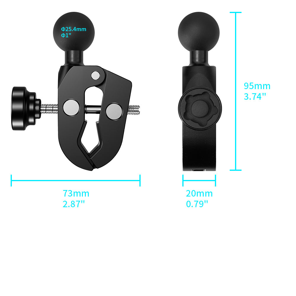 ARMOR-X Handlebar Clamp Mount Base.