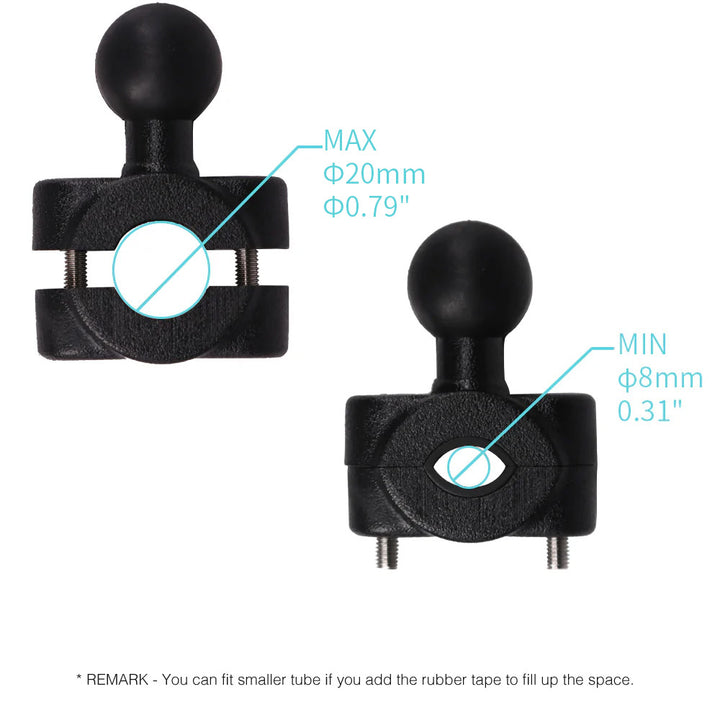 P6K | Rail Base Mount *SMALL | ⌀8-20mm | ONE-LOCK for Phone