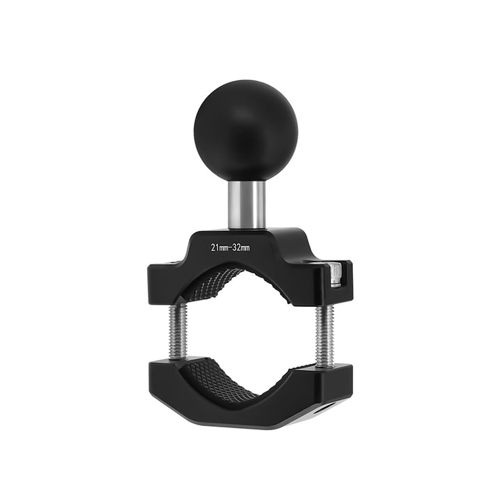 ARMOR-X Bar Clamp Mount Base. Designed for versatile mounting on motorcycles, bicycles, ATVs, and UTVs, this adjustable bar clamp mount base securely attaches to handrails, mirror stems, and tubular rods. There are 3 different sizes ( S / M / L ) for you to choose the most appropriate clamp mount base.