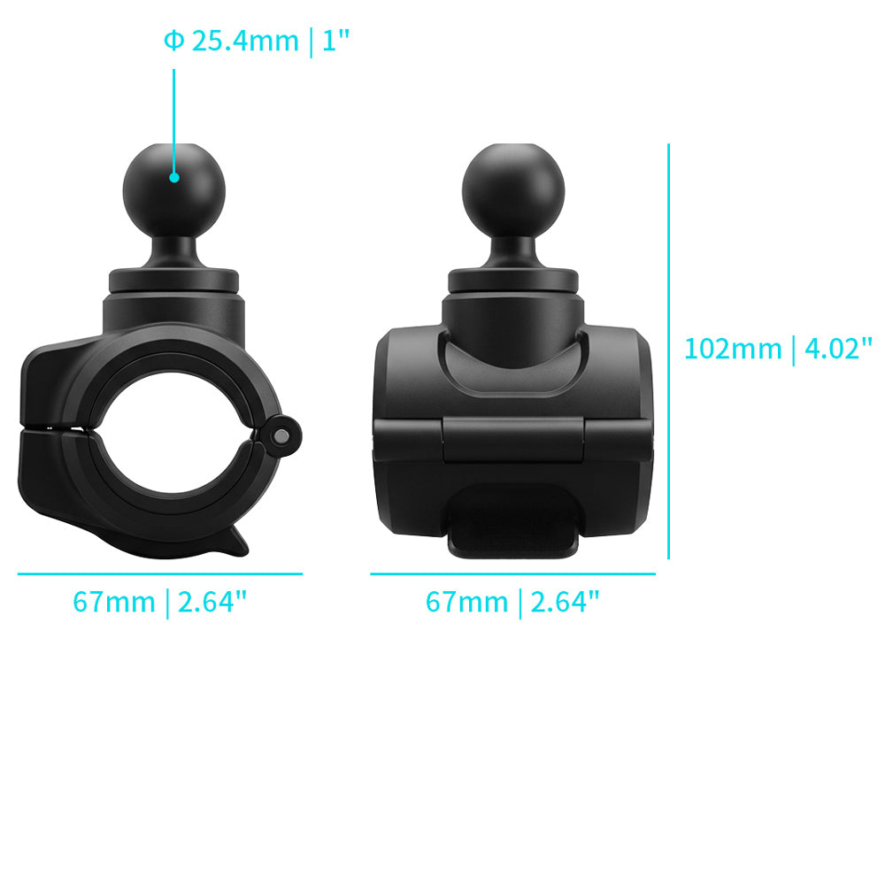 P68K | Quick Release Roll Bar Mount | ⌀25-32.5mm | ONE-LOCK for Phone