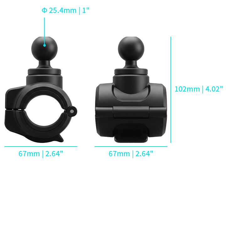P68K | Quick Release Roll Bar Mount | ⌀25-32.5mm | ONE-LOCK for Phone