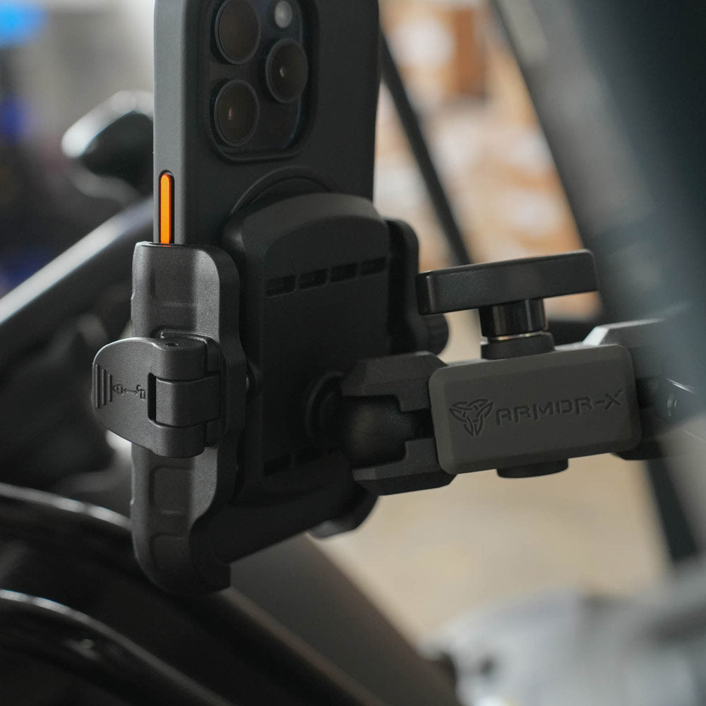 ARMOR-X Universal Phone Holder with 1 inch ball head.