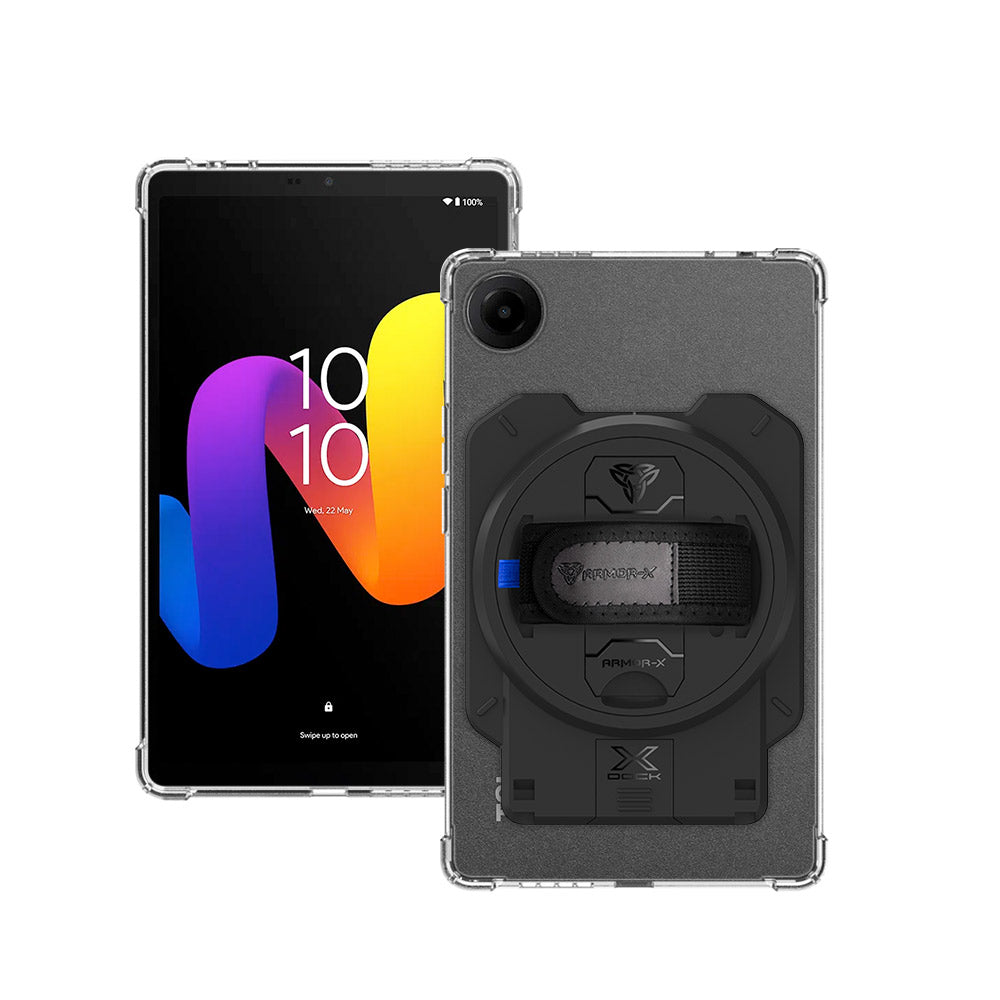 ARMOR-X TCL Tab 8 Gen 2 4 corner protection case with X-DOCK modular eco-system.