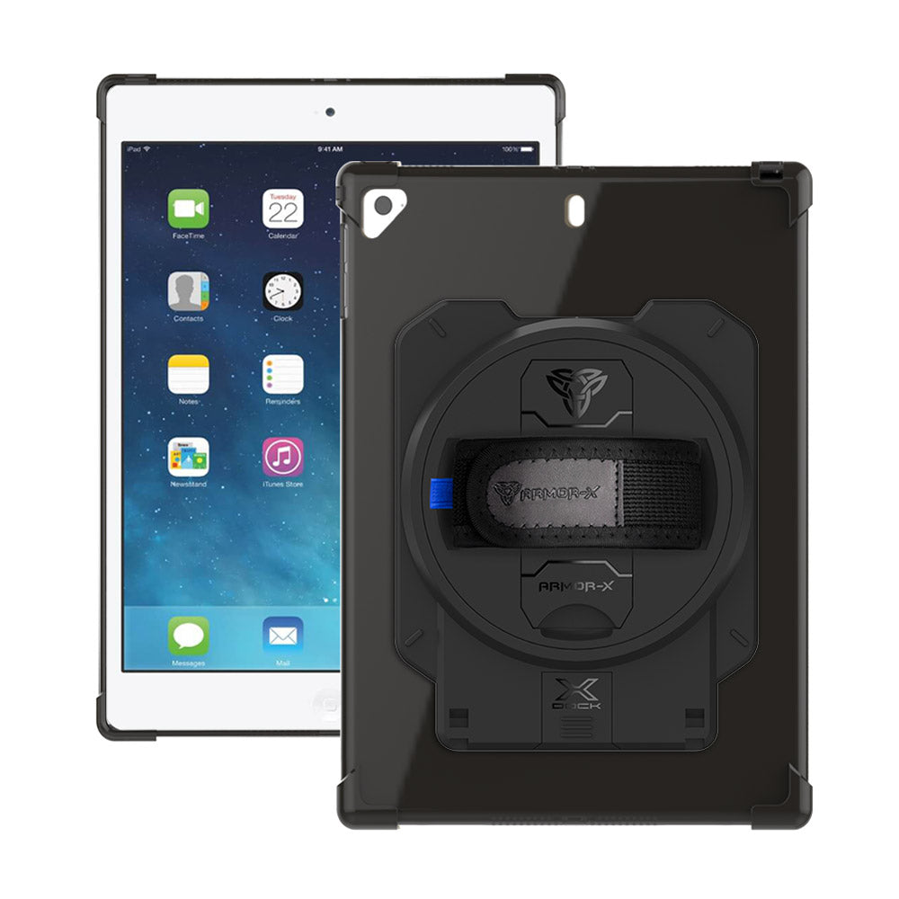 ARMOR-X iPad air 1 / air 2 4 corner protection case with X-DOCK modular eco-system.
