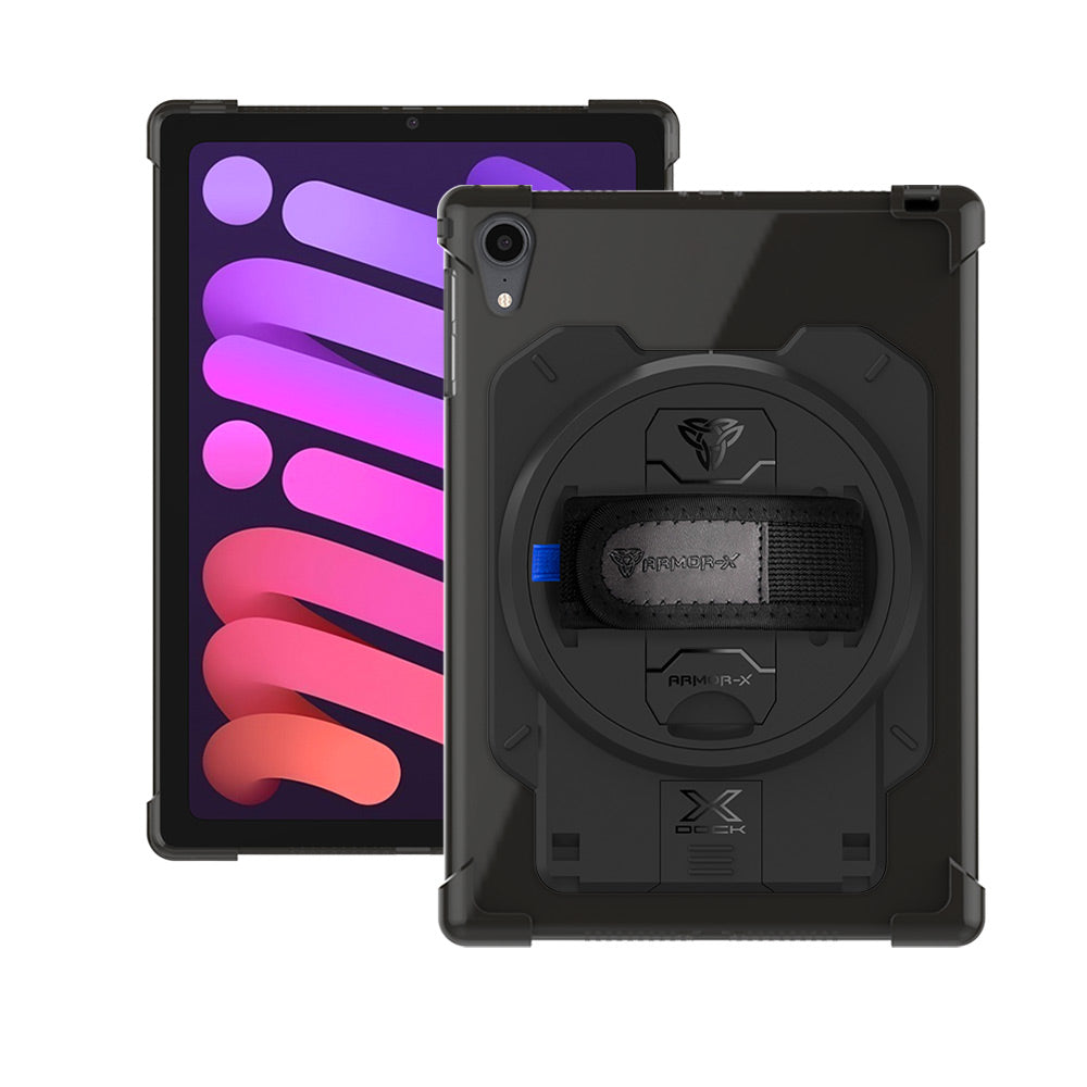 ARMOR-X iPad mini 6 4 corner protection case with X-DOCK modular eco-system.