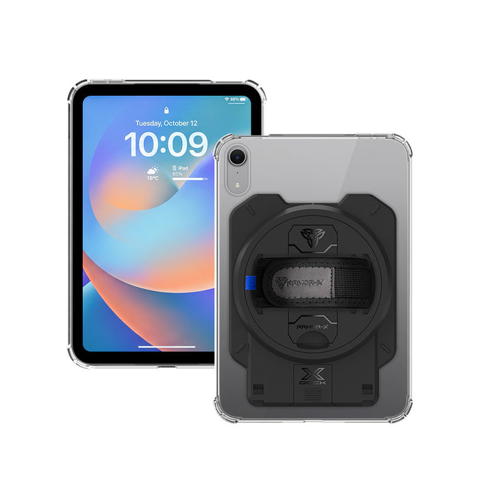 ARMOR-X iPad mini 8 4 corner protection case with X-DOCK modular eco-system.