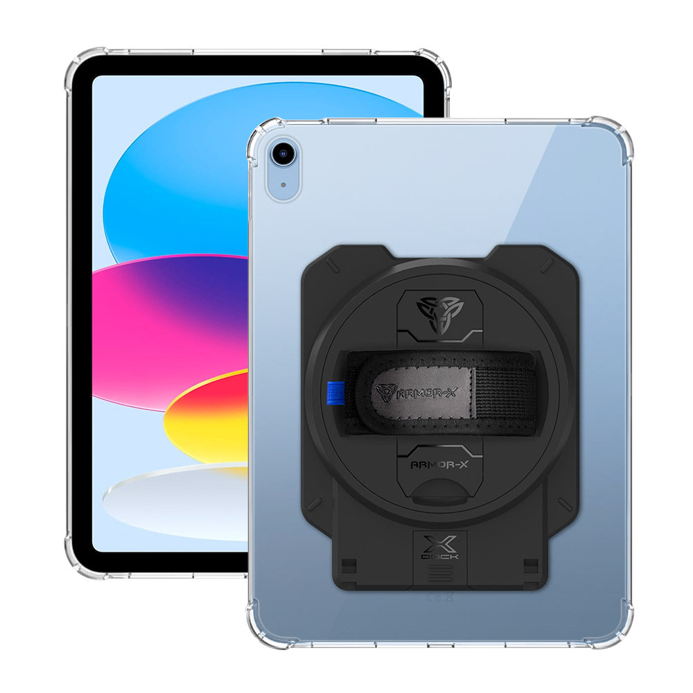 ARMOR-X iPad 10.9 (10th Gen.) 4 corner protection case with X-DOCK modular eco-system.