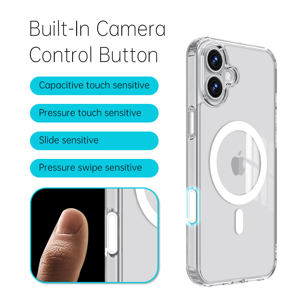 ZMN-IPH-16 | iPhone 16 | Clear Protective Case with MagSafe & Camera Control Button