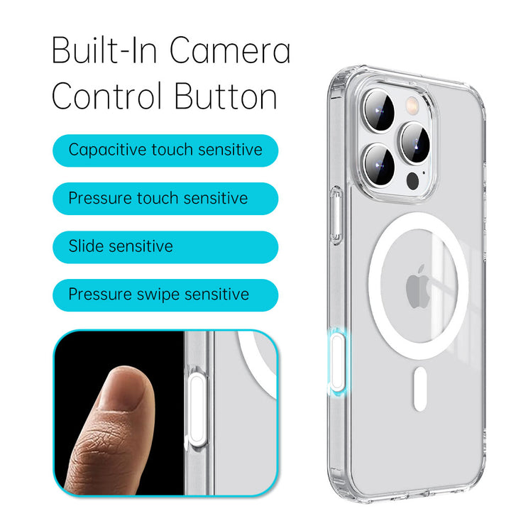 ZMN-IPH-16PMX | iPhone 16 Pro Max | Clear Protective Case with MagSafe & Camera Control Button