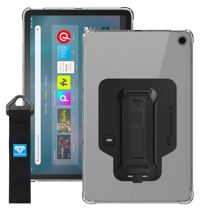 ZXS-AZ-FRMX11 | Amazon Fire Max 11 | 4 corner protection case w/ hand strap kick stand & X-mount