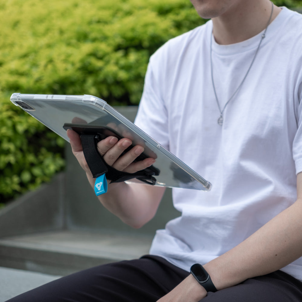 ARMOR-X Xiaomi Redmi Pad rugged case with hand strap. Perfect for public transit, IT project, education, VR, AR, workstation.