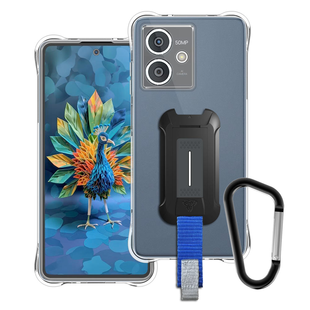 SCL Case For Moto Edge 40, Crystal Clear Anti-Scratch Soft TPU Slim Fit Case With Carbon Fibre