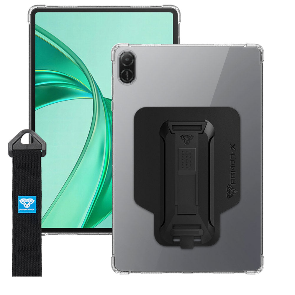 ARMOR-X Honor Pad X8a shockproof case, impact protection cover with hand strap and kick stand. One-handed design for your workplace.
