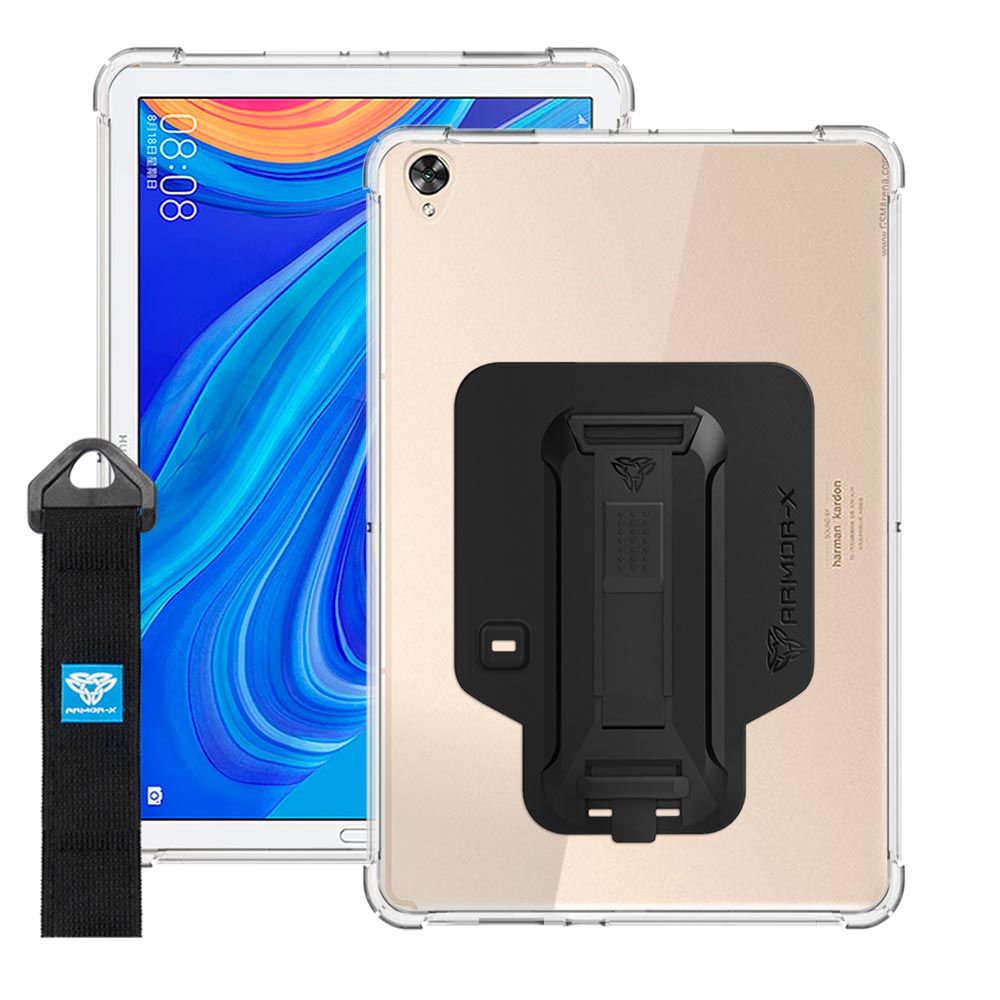ZXS-HW-M6*10.8 | Huawei MediaPad M6 10.8 | 4 corner protection case w/ hand strap kick stand & X-mount