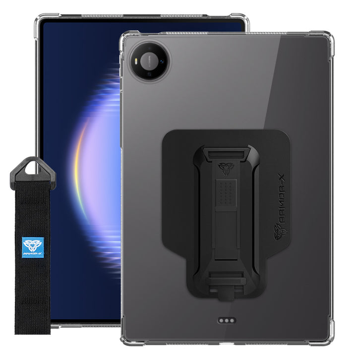 ARMOR-X Huawei MatePad Pro Max (2026) GEM-W09 shockproof case, impact protection cover with hand strap and kick stand. One-handed design for your workplace.
