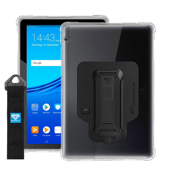 ZXS-HW-T5 | Huawei MediaPad T5 10.1 AGS2-W09/W19 AGS2-L03/L09 | 4 corner protection case w/ hand strap kick stand & X-mount