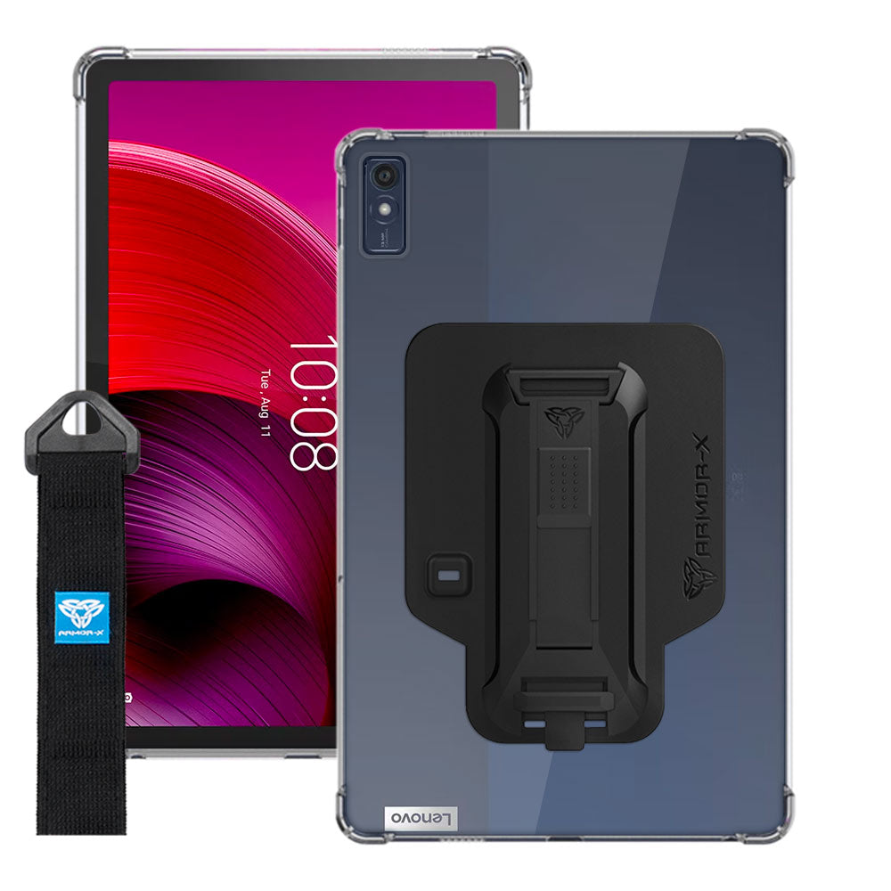 ZXS-LN-M105G | Lenovo Tab M10 5G TB360 | 4 corner protection case w/ hand strap kick stand & X-mount