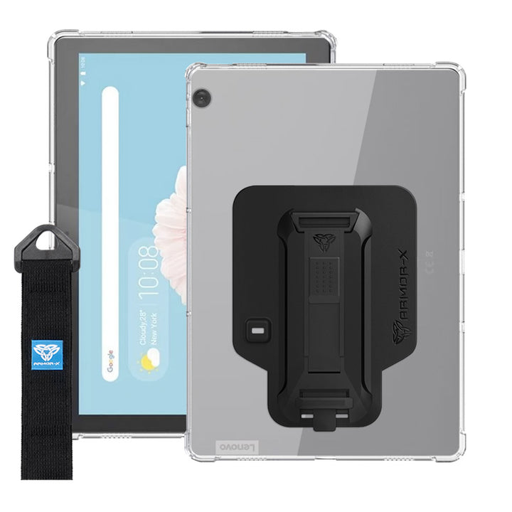 ZXS-LN-M10REL | Lenovo Tab M10 FHD REL (TB-X605LC / TB-X605FC) | 4 corner protection case w/ hand strap kick stand & X-mount