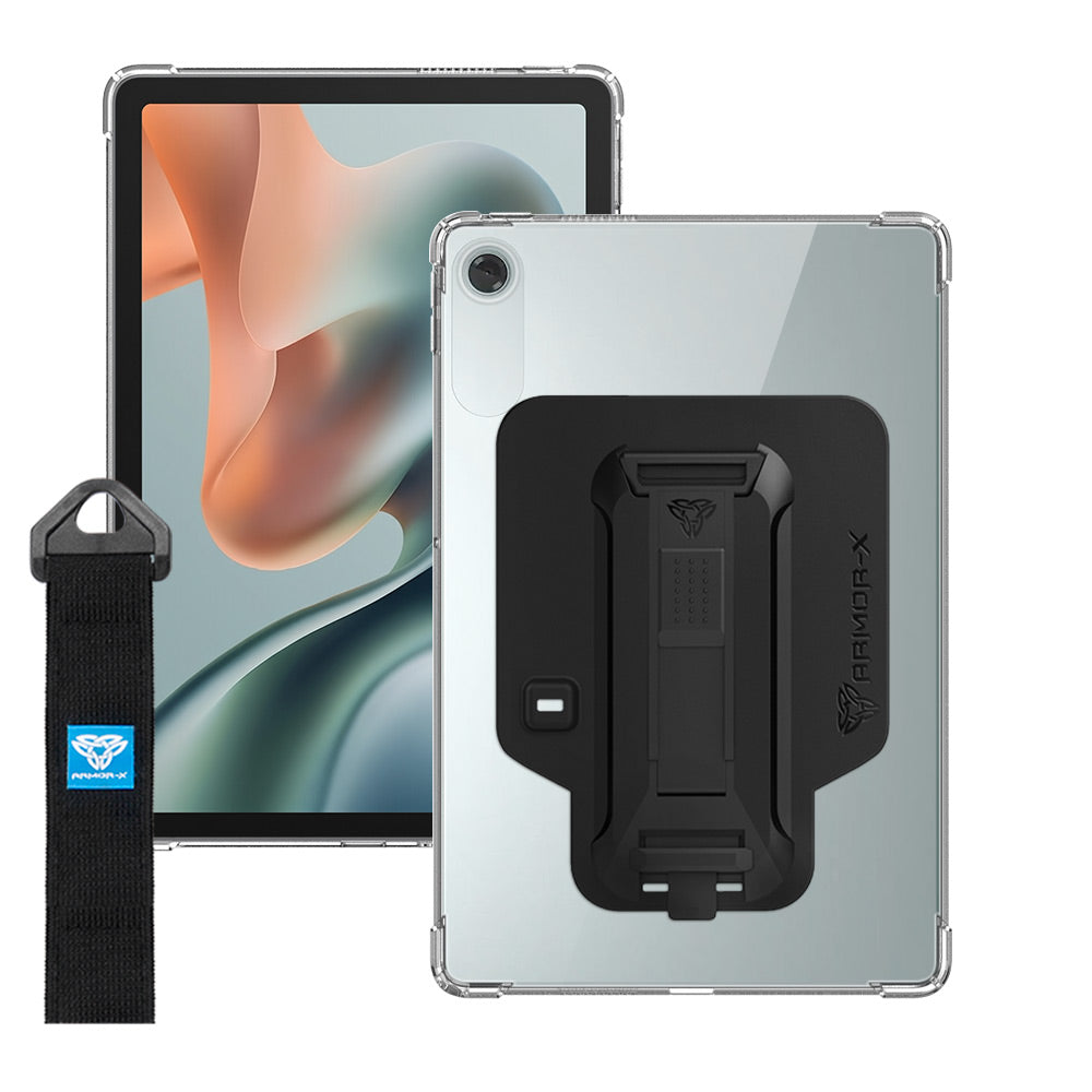 ZXS-LN-TB311 | Motorola Moto Pad 60 Lite | 4 corner protection case w/ hand strap kick stand &amp; X-mount