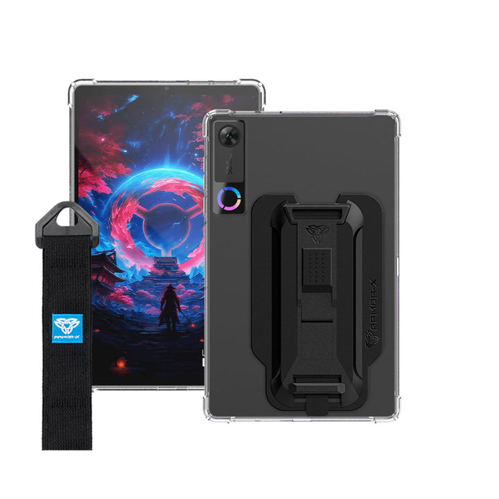 ARMOR-X Lenovo Legion Tab (Gen 5) TB323 / Legion Y700 (Gen 5) 2026 shockproof case, impact protection cover with hand strap and kick stand. One-handed design for your workplace.