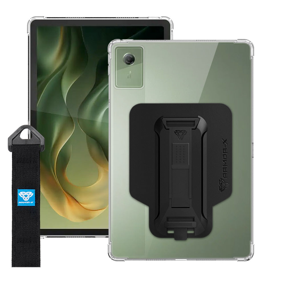 ARMOR-X Motorola Moto Pad (2026) / Moto Pad 60 Neo shockproof case, impact protection cover with hand strap and kick stand. One-handed design for your workplace.