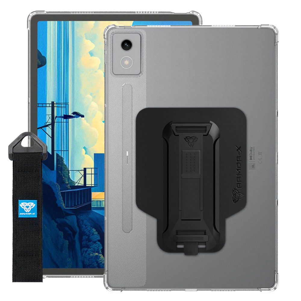 ARMOR-X Lenovo Idea Tab Pro TB373FU / TB375FC shockproof case, impact protection cover with hand strap and kick stand. One-handed design for your workplace.