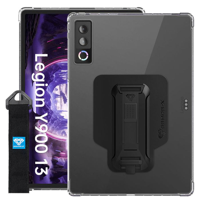 ARMOR-X Lenovo Legion Y900 13 ( TB522 ) shockproof case, impact protection cover with hand strap and kick stand. One-handed design for your workplace.