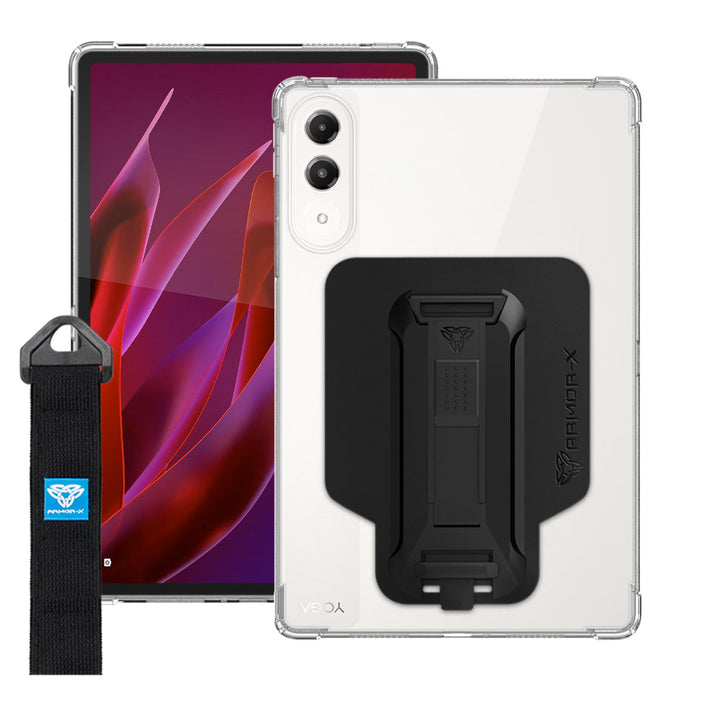 ARMOR-X Lenovo Yoga Tab ( 11.1" TB710 ) shockproof case, impact protection cover with hand strap and kick stand. One-handed design for your workplace.