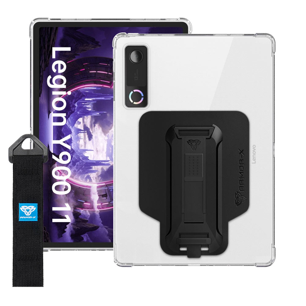 ARMOR-X Lenovo Legion Y900 11 ( TB711 ) shockproof case, impact protection cover with hand strap and kick stand. One-handed design for your workplace.
