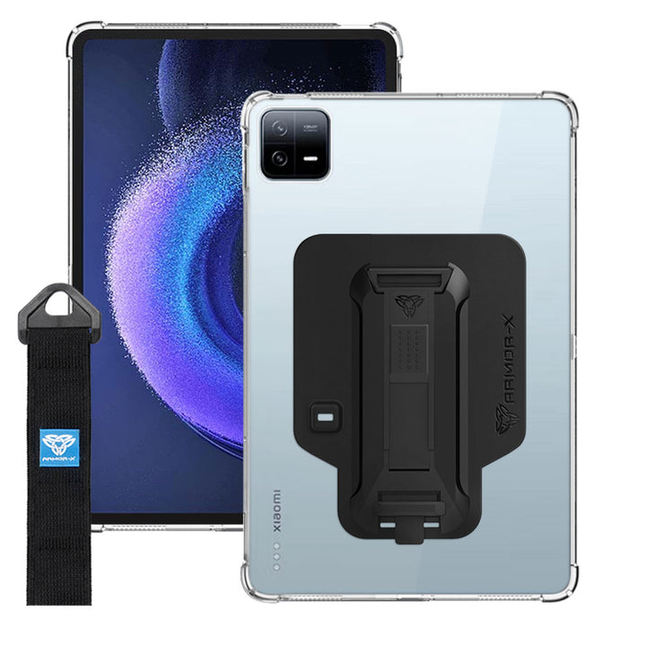 ZXS-Mi-PAD6 | Xiaomi Pad 6 / 6 Pro | 4 corner protection case w/ hand strap kick stand & X-mount