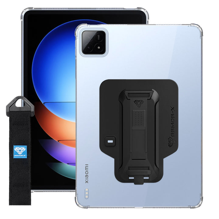 ZXS-Mi-PAD6SP | Xiaomi Pad 6S Pro 12.4 | 4 corner protection case w/ hand strap kick stand & X-mount