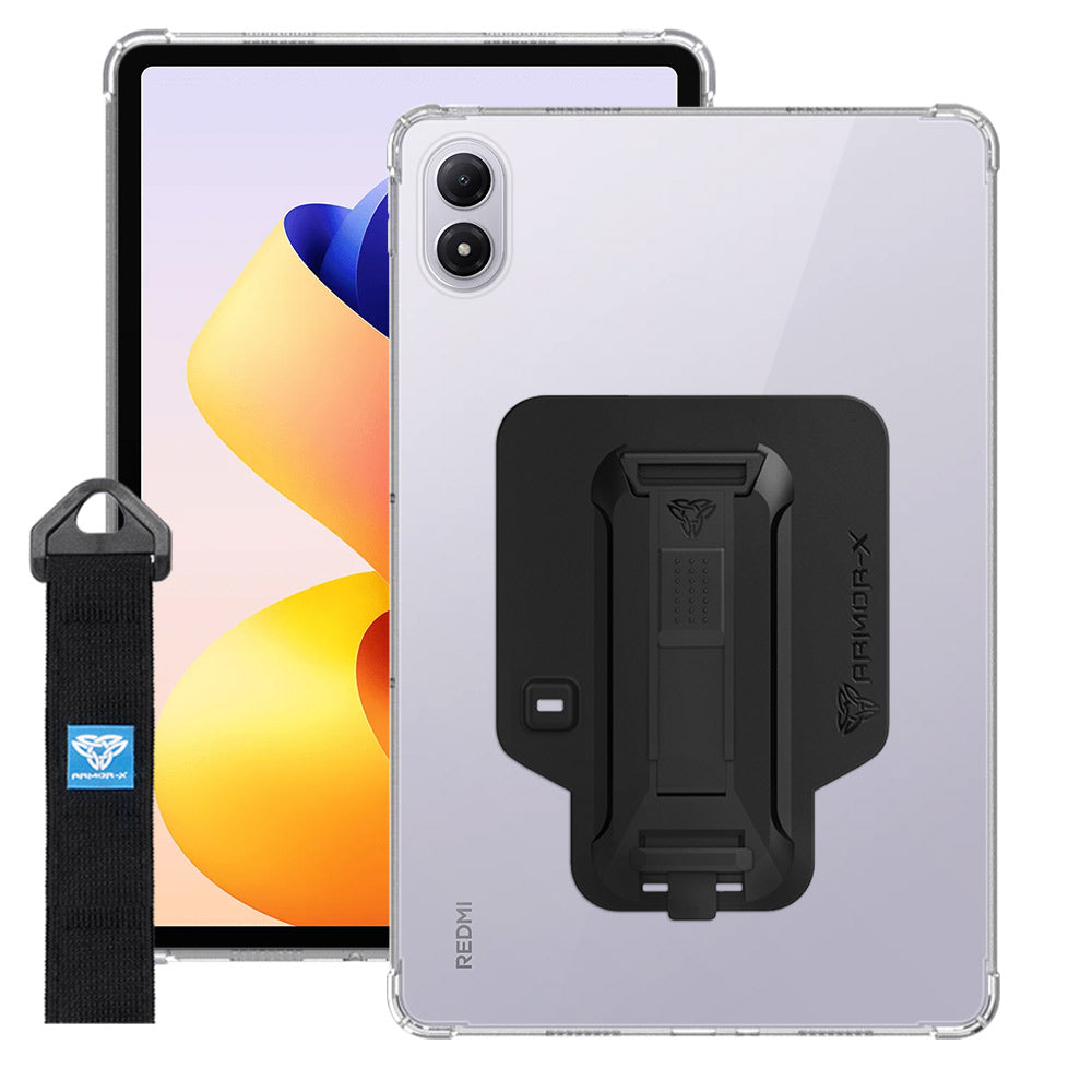 ZXS-Mi-RMP2PR | Xiaomi Redmi Pad 2 Pro | 4 corner protection case w/ hand strap kick stand & X-mount