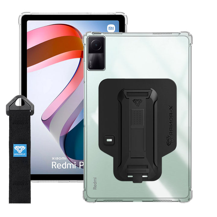 ZXS-Mi-RMPCL | Xiaomi Redmi Pad | 4 corner protection case w/ hand strap kick stand & X-mount