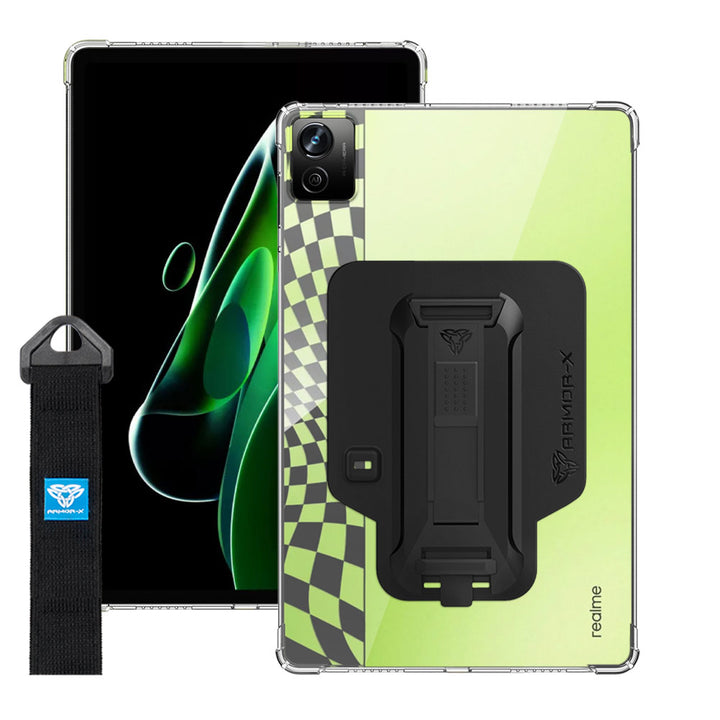 ZXS-OP-RMPX | OPPO Realme Pad X | 4 corner protection case w/ hand strap kick stand & X-mount