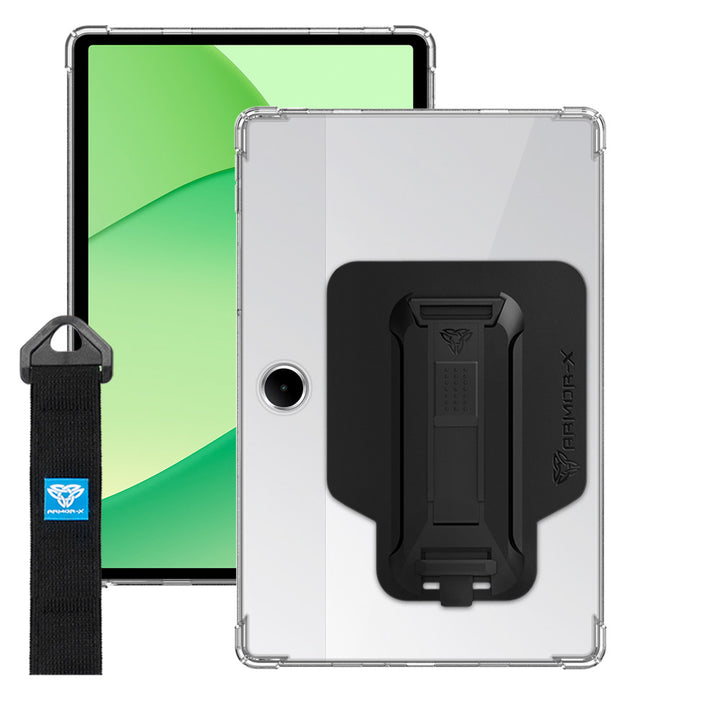 ARMOR-X OPPO Pad SE (OPD2419) shockproof case, impact protection cover with hand strap and kick stand. One-handed design for your workplace.