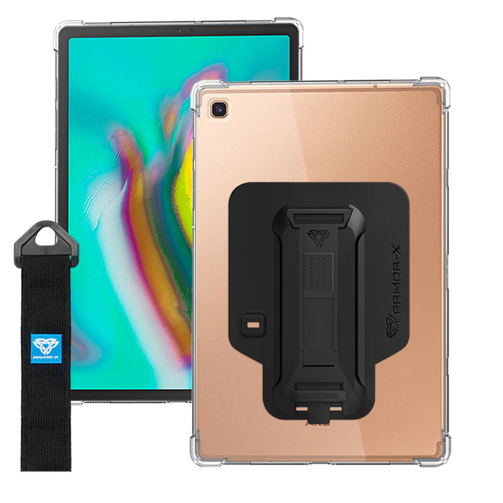 ZXS-SS-T720 | Samsung Galaxy Tab S5e T720 T725 | 4 corner protection case w/ hand strap kick stand & X-mount