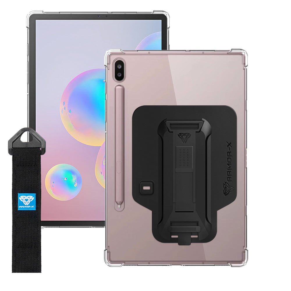 ZXS-SS-T860 | Samsung Galaxy Tab S6 T860 T865 | 4 corner protection case w/ hand strap kick stand & X-mount