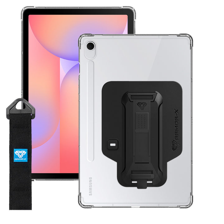 ZXS-SS-X510 | Samsung Galaxy Tab S10 FE SM-X520 X526 X528 / S10 Lite SM-X400 X406 | 4 corner protection case w/ hand strap kick stand & X-mount