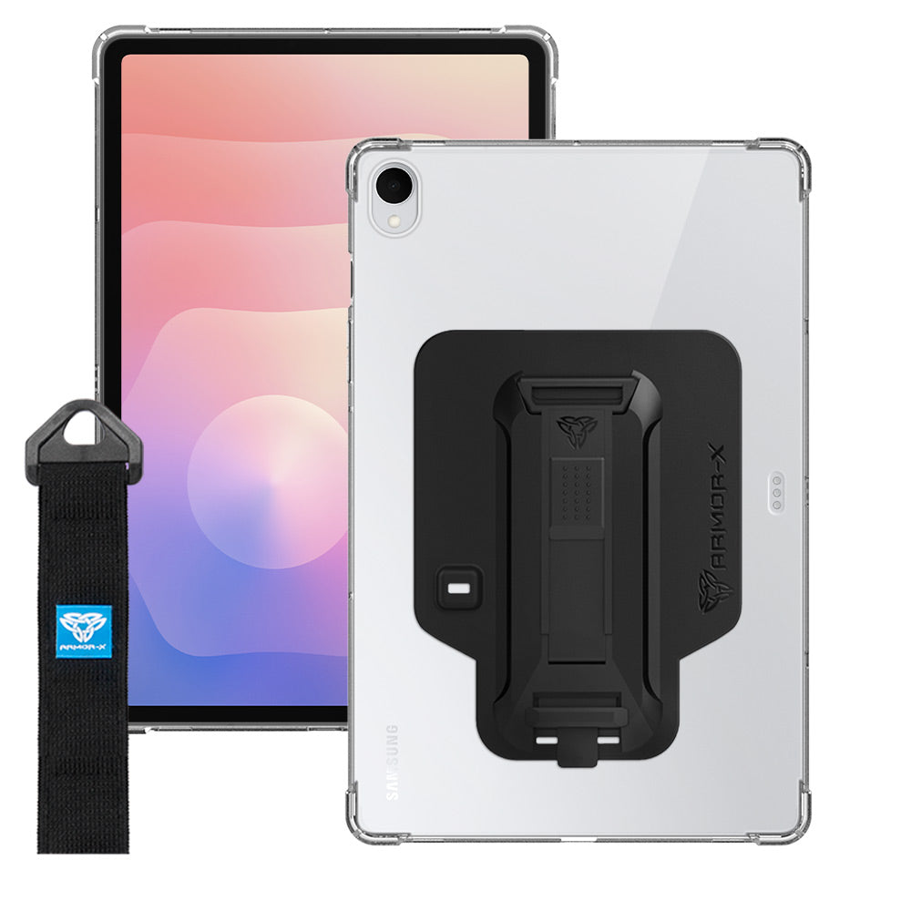 ZXS-SS-X730 | Samsung Galaxy Tab S11 SM-X730 / X736 / X738 | 4 corner protection case w/ hand strap kick stand & X-mount