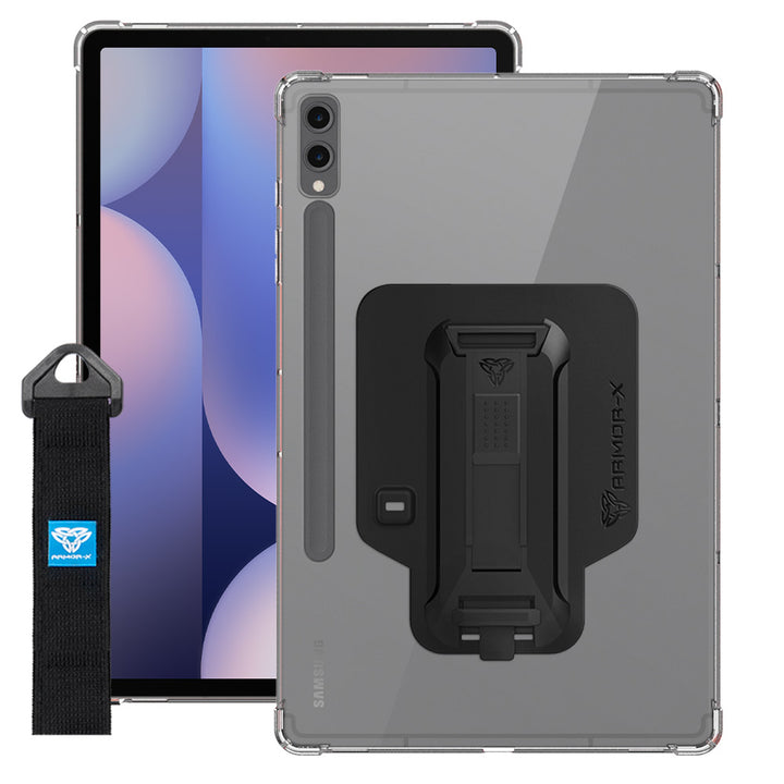 ZXS-SS-X810 | Samsung Galaxy Tab S10+ S10 Plus SM-X820 / X826B | 4 corner protection case w/ hand strap kick stand & X-mount