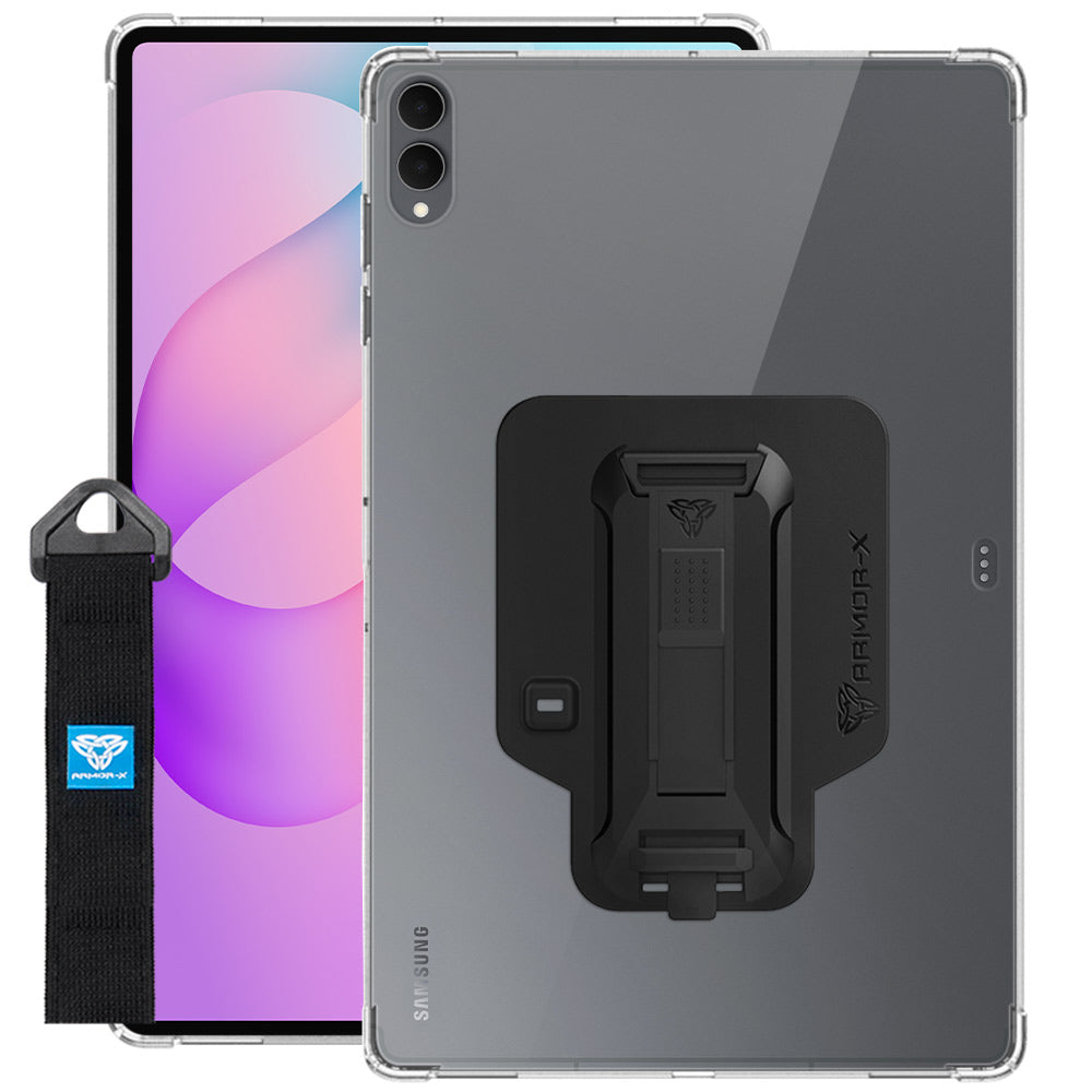 ZXS-SS-X930 | Samsung Galaxy Tab S12 Ultra SM-X940 / X946 | 4 corner protection case w/ hand strap kick stand &amp; X-mount
