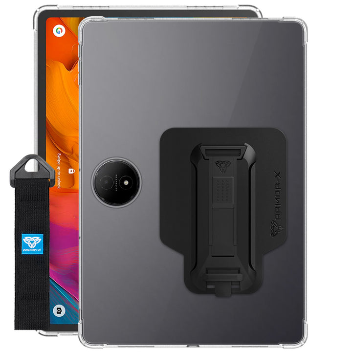 ARMOR-X TCL NxtPaper 14 shockproof case, impact protection cover with hand strap and kick stand. One-handed design for your workplace.