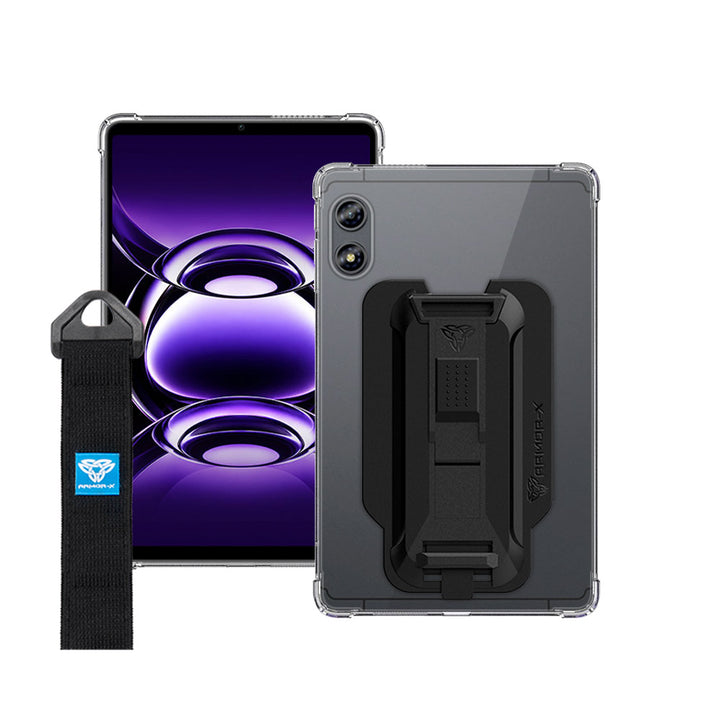 ARMOR-X Teclast T60Mini shockproof case, impact protection cover with hand strap and kick stand. One-handed design for your workplace.