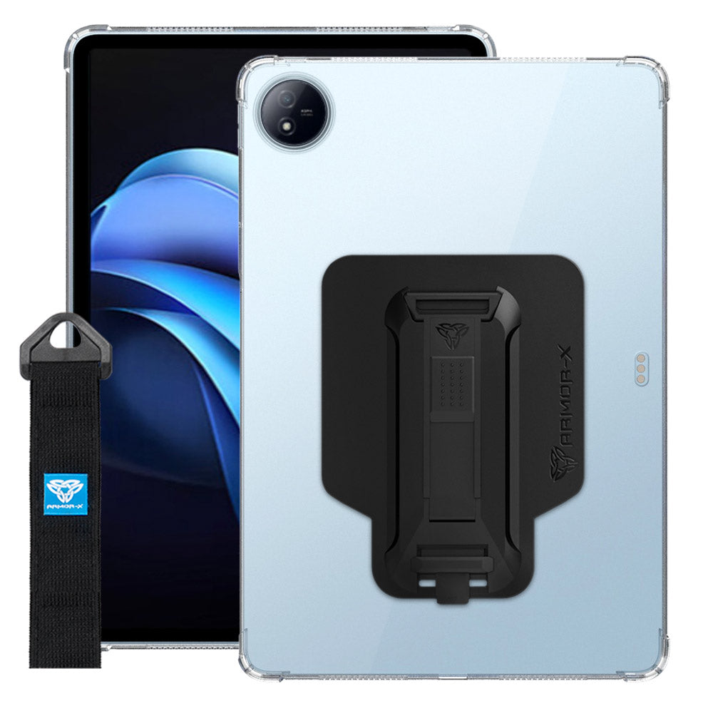 ARMOR-X VIVO Pad3 Pro shockproof case, impact protection cover with hand strap and kick stand. One-handed design for your workplace.