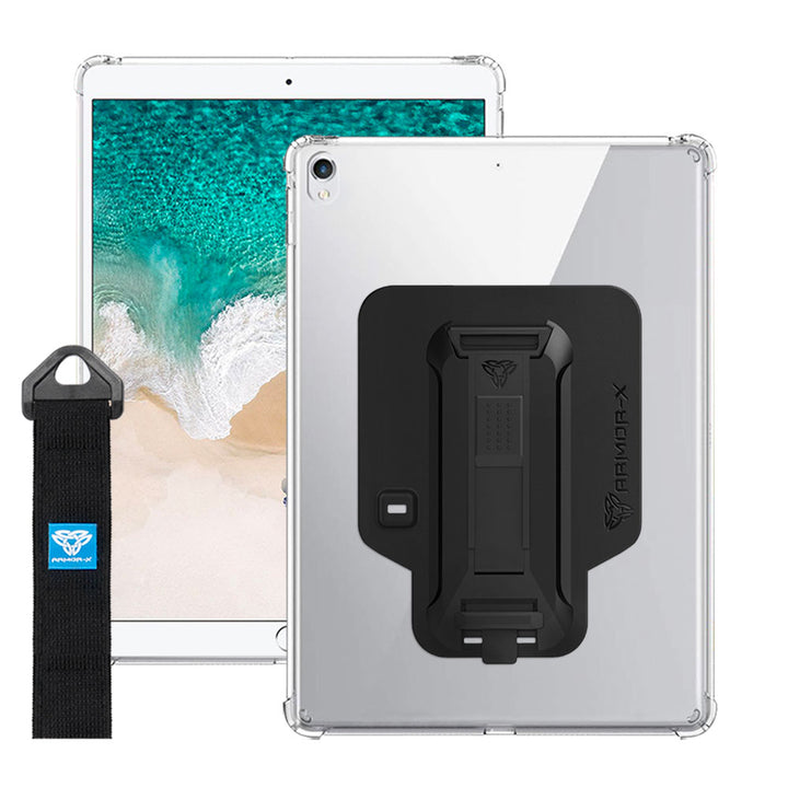 ZXS-iPad-N3CL | iPad Air (3rd Gen.) 2019 | 4 corner protection case w/ hand strap kick stand & X-mount