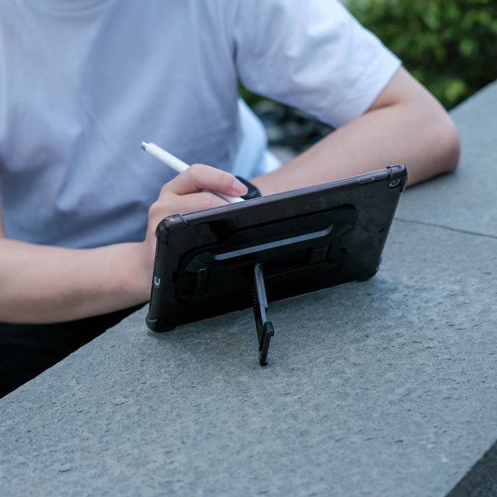 ARMOR-X iPad mini 5 / mini 4 / mini 3 / mini 2 / mini 1 case with kick stand. Hand free typing, drawing, video watching.