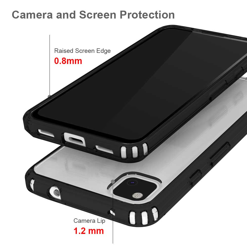 ARMOR-X TCL 40 XE shockproof cases. Raised screen edge for camera and screen protection.