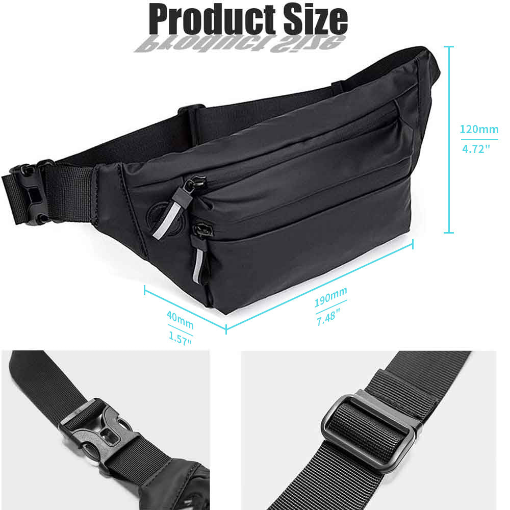 BAG-SL2 | Sling Bag / Chest Bag /  Waist bag | Anti-Splash PU bag with earphone hole