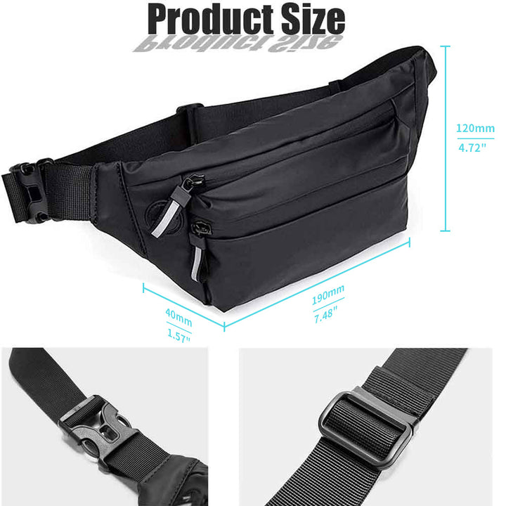 BAG-SL2 | Sling Bag / Chest Bag /  Waist bag | Anti-Splash PU bag with earphone hole
